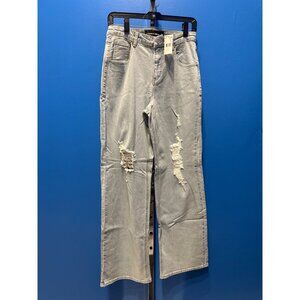 Gabrielle Union Trendy Womens Distressed Light Wash Denim Jeans Size 6